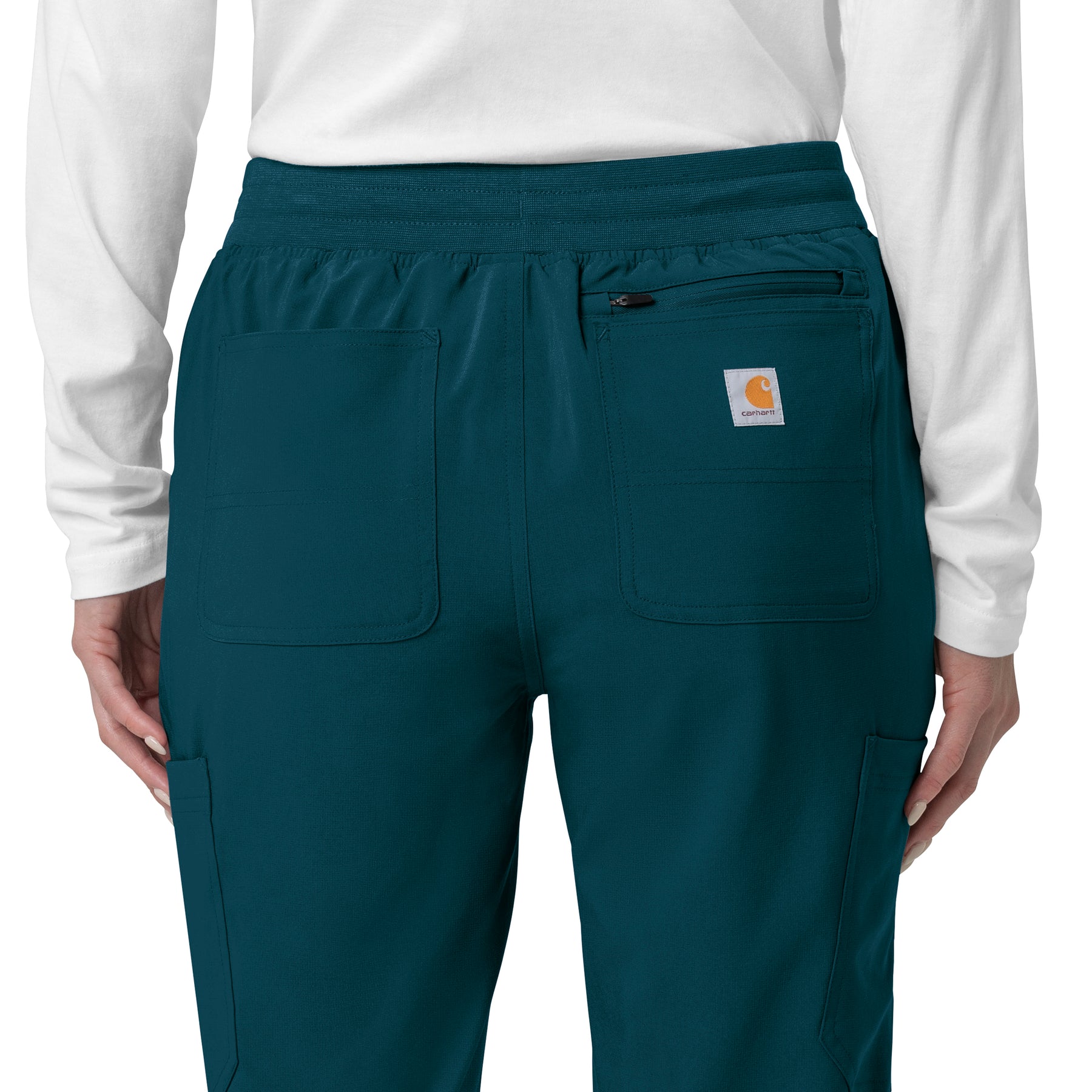 Force Cross-Flex Women's Cargo Jogger Scrub Pant Caribbean side detail 1