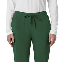 Carhartt Cross-Flex Women's Cargo Jogger Scrub Pant - Douglas Fir waistband