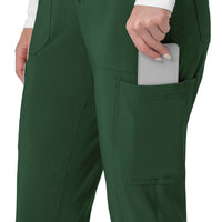 Carhartt Cross-Flex Women's Cargo Jogger Scrub Pant - Douglas Fir pocket