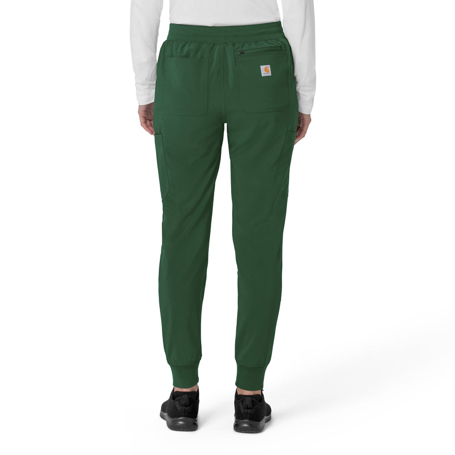 Carhartt Cross-Flex Women's Cargo Jogger Scrub Pant - Douglas Fir back