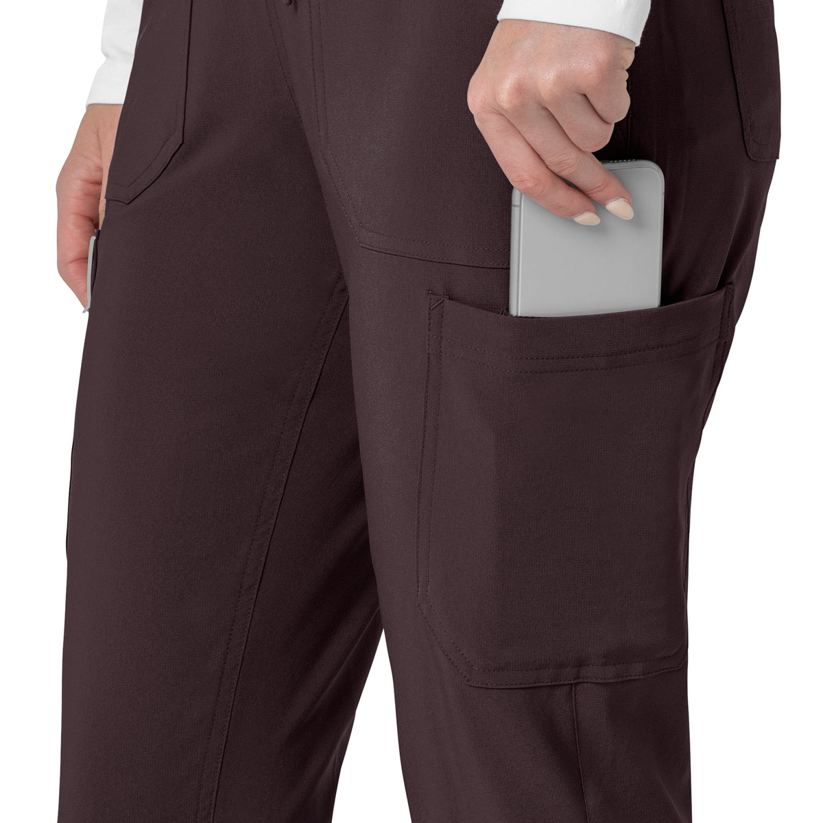 Force Cross-Flex Women's Cargo Jogger Scrub Pant Dark Sepia back detail