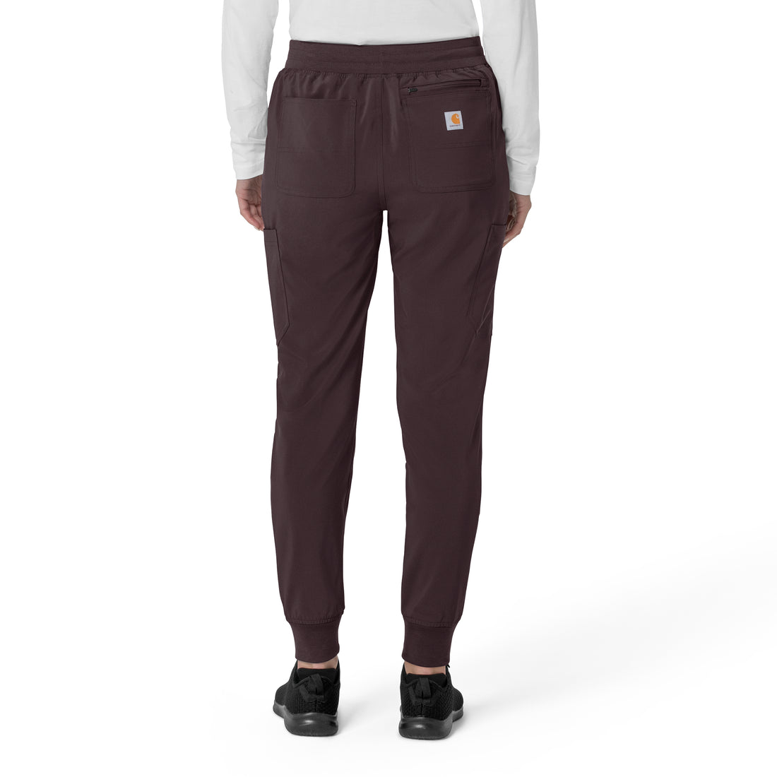 Force Cross-Flex Women's Cargo Jogger Scrub Pant Dark Sepia back view