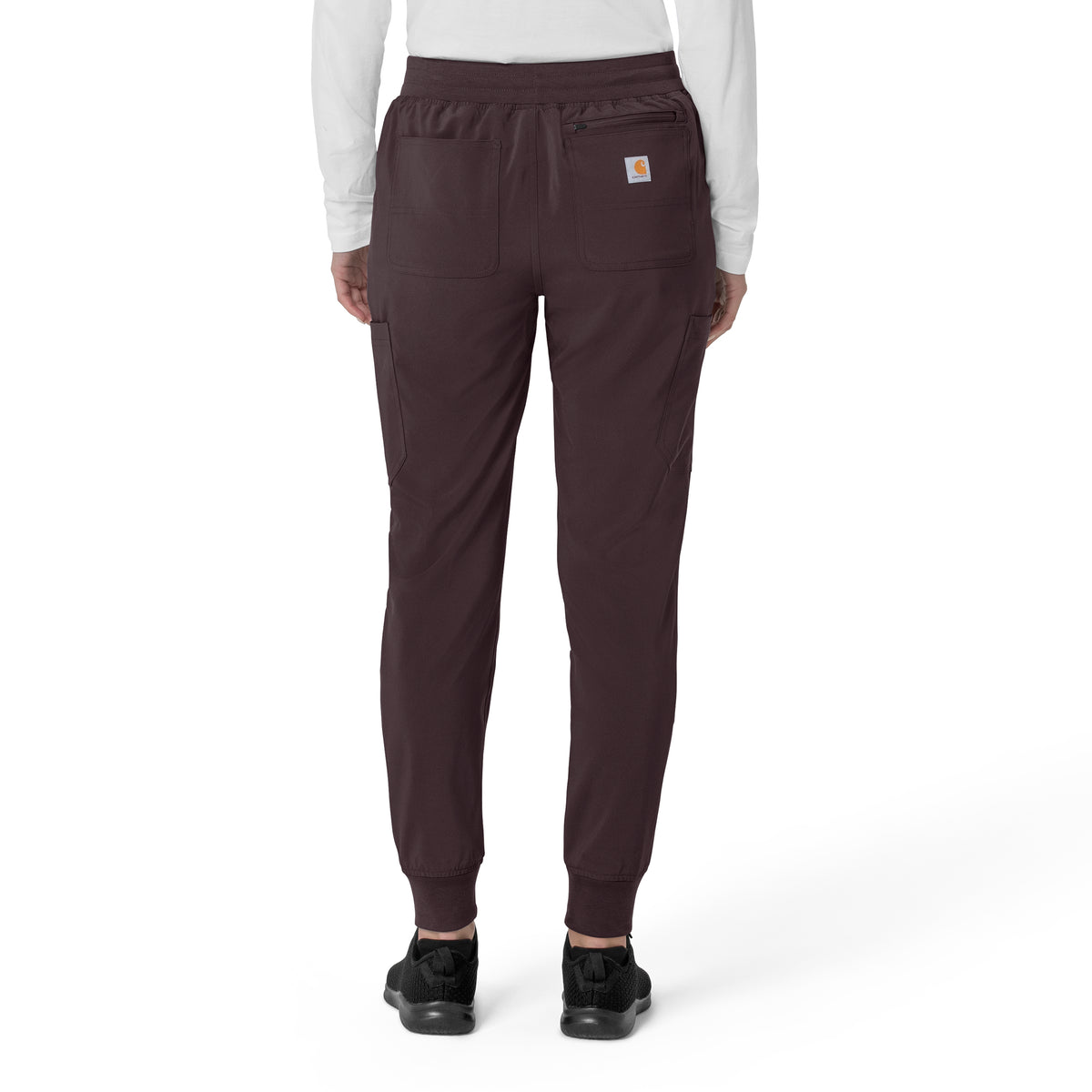 Force Cross-Flex Women's Cargo Jogger Scrub Pant Dark Sepia back view