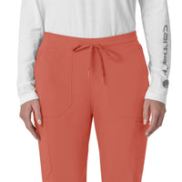 Force Cross-Flex Women's Cargo Jogger Scrub Pant Dusty Cedar front detail