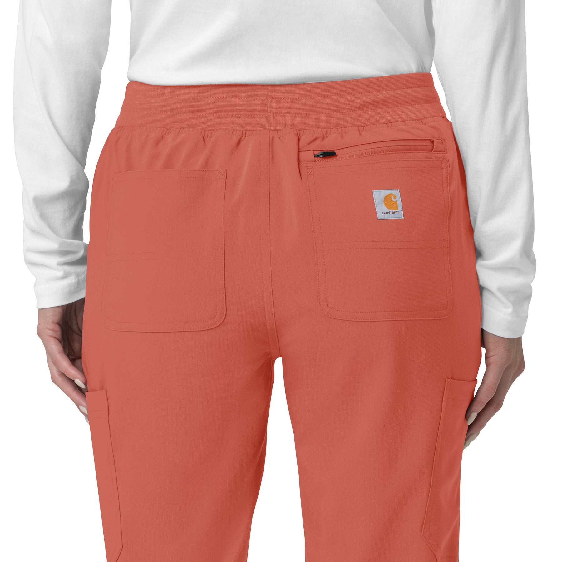 Force Cross-Flex Women's Cargo Jogger Scrub Pant Dusty Cedar side detail 1