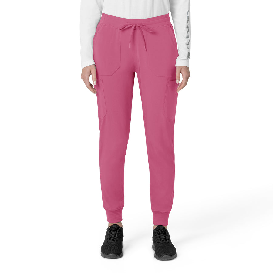 Force Cross-Flex Women's Cargo Jogger Scrub Pant Electric Fuschia