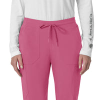 Force Cross-Flex Women's Cargo Jogger Scrub Pant Electric Fuschia front detail
