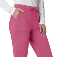 Force Cross-Flex Women's Cargo Jogger Scrub Pant Electric Fuschia side detail 2