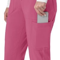 Force Cross-Flex Women's Cargo Jogger Scrub Pant Electric Fuschia back detail