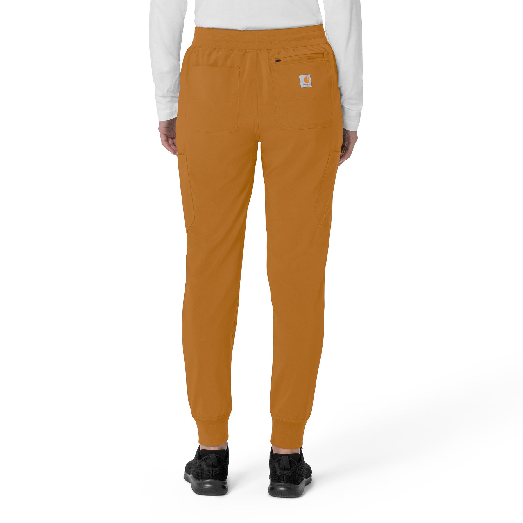 Force Cross-Flex Women's Cargo Jogger Scrub Pant Fox Brown back view