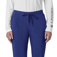 Force Cross-Flex Women's Cargo Jogger Scrub Pant Galaxy Blue front detail