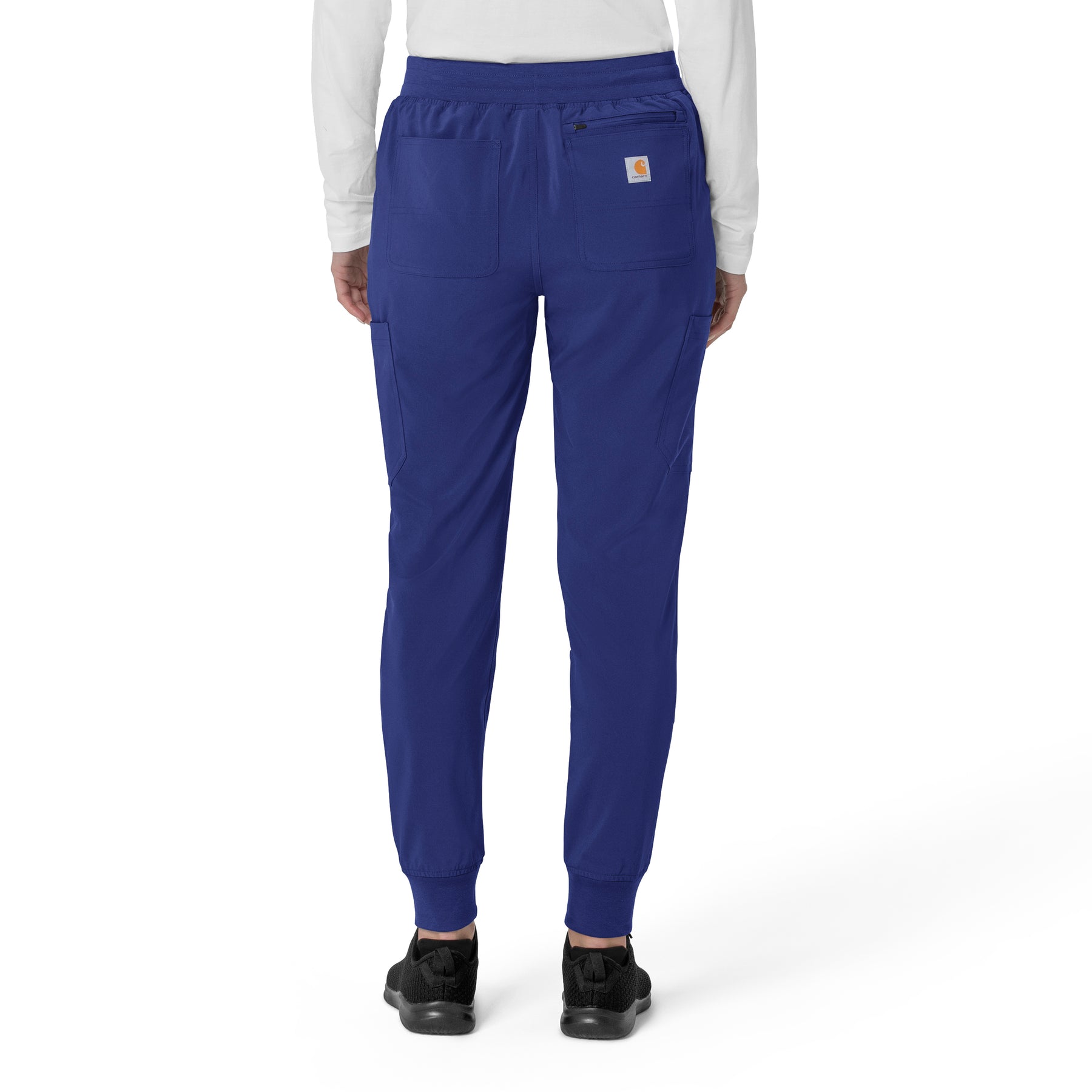 Force Cross-Flex Women's Cargo Jogger Scrub Pant Galaxy Blue back view