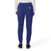 Force Cross-Flex Women's Cargo Jogger Scrub Pant Galaxy Blue back view