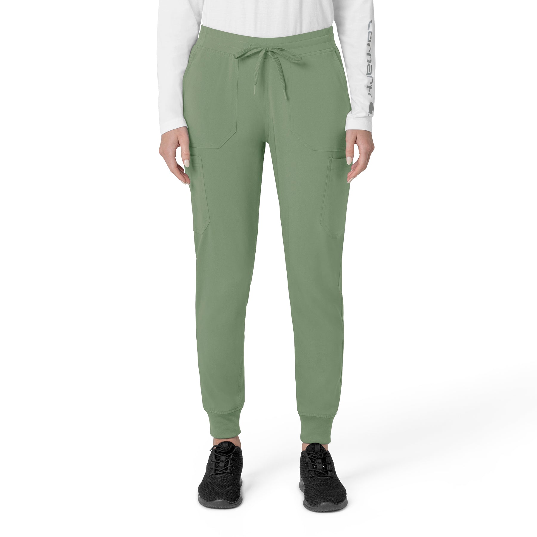 Force Cross-Flex Women's Cargo Jogger Scrub Pant Green Slate