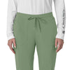 Force Cross-Flex Women's Cargo Jogger Scrub Pant Green Slate front detail