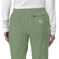Force Cross-Flex Women's Cargo Jogger Scrub Pant Green Slate side detail 1