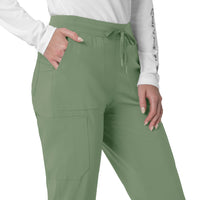 Force Cross-Flex Women's Cargo Jogger Scrub Pant Green Slate side detail 2