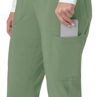 Force Cross-Flex Women's Cargo Jogger Scrub Pant Green Slate back detail