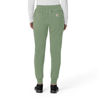 Force Cross-Flex Women's Cargo Jogger Scrub Pant Green Slate back view