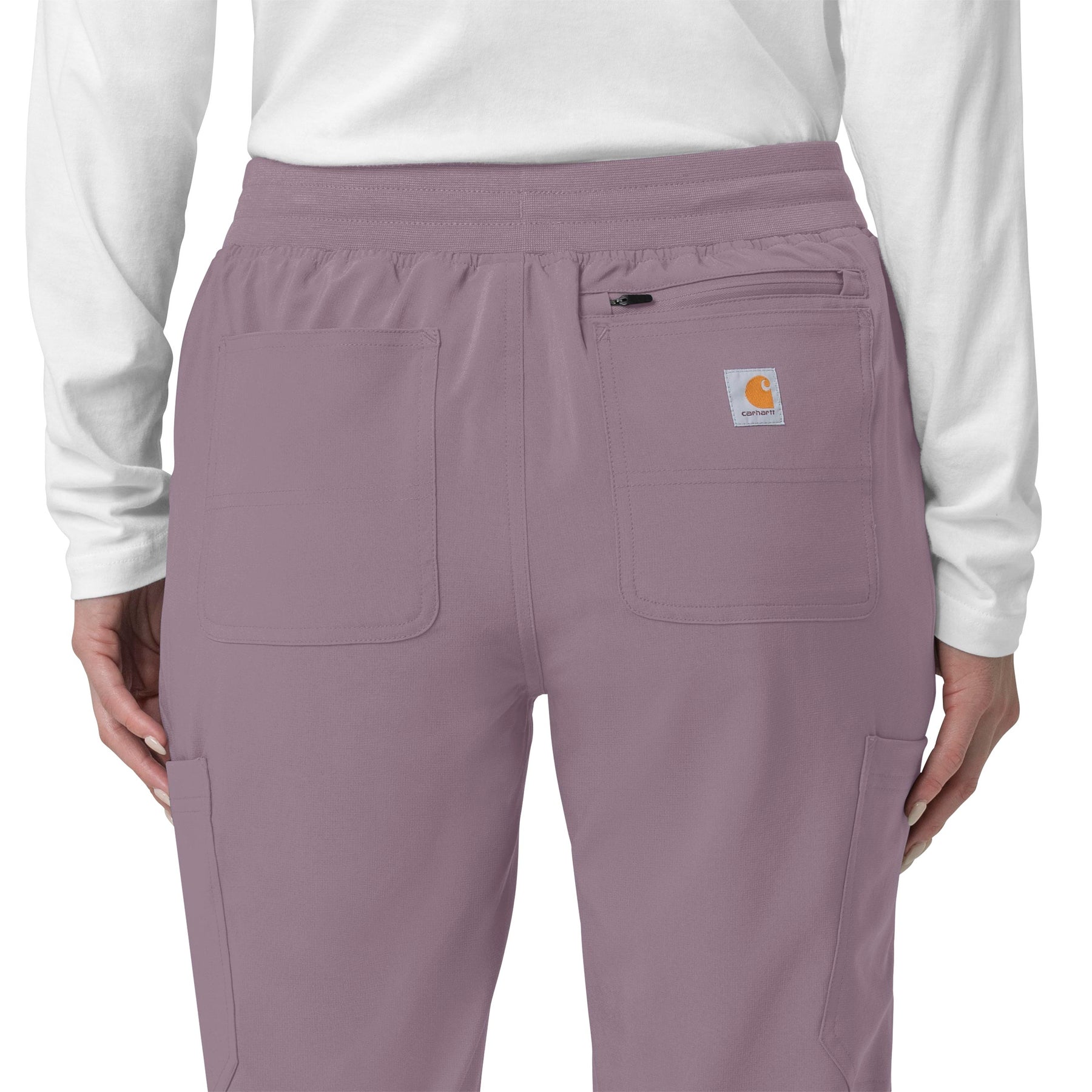 Force Cross-Flex Women's Cargo Jogger Scrub Pant Lavender Mist side detail 1