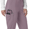 Force Cross-Flex Women's Cargo Jogger Scrub Pant Lavender Mist hemline detail