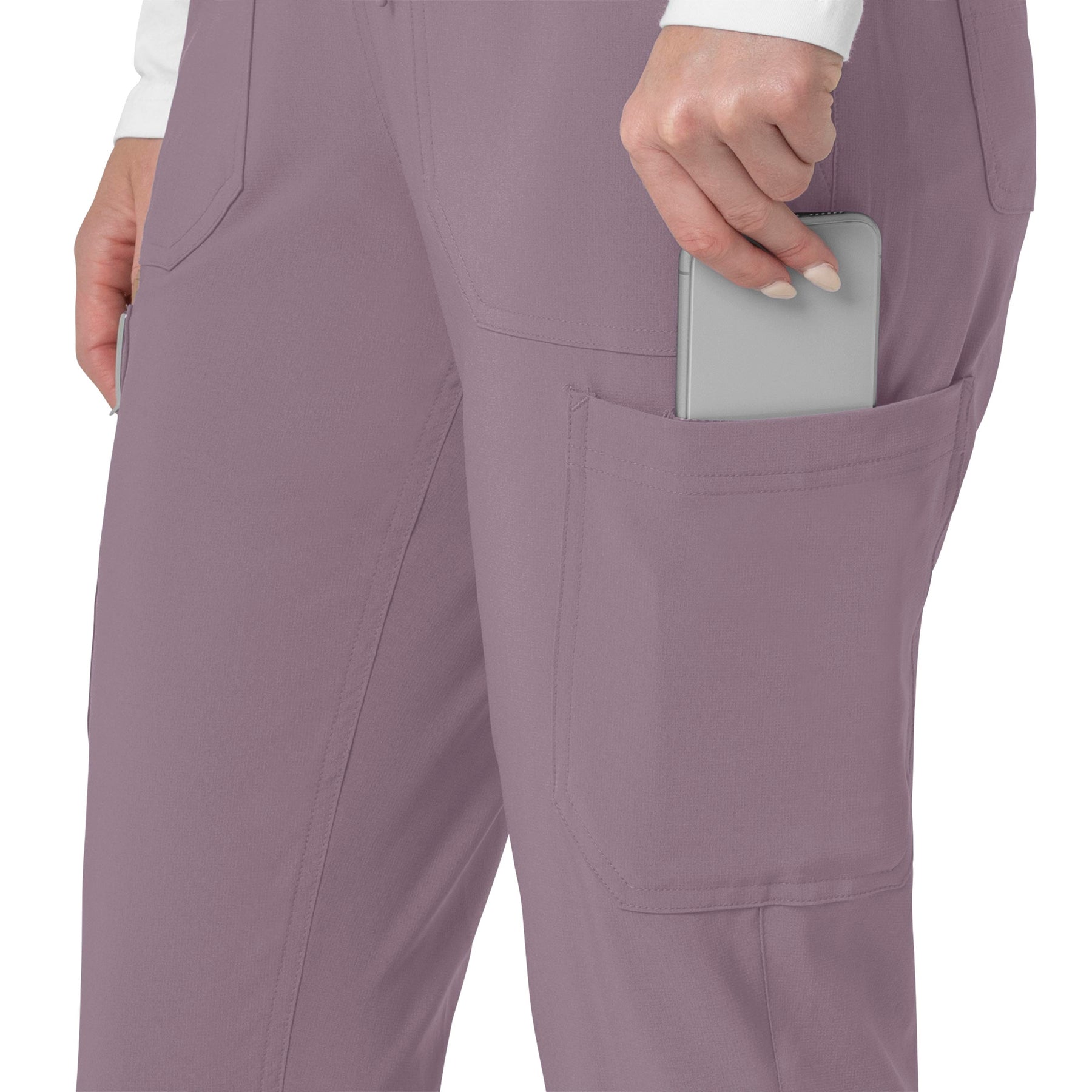 Force Cross-Flex Women's Cargo Jogger Scrub Pant Lavender Mist back detail