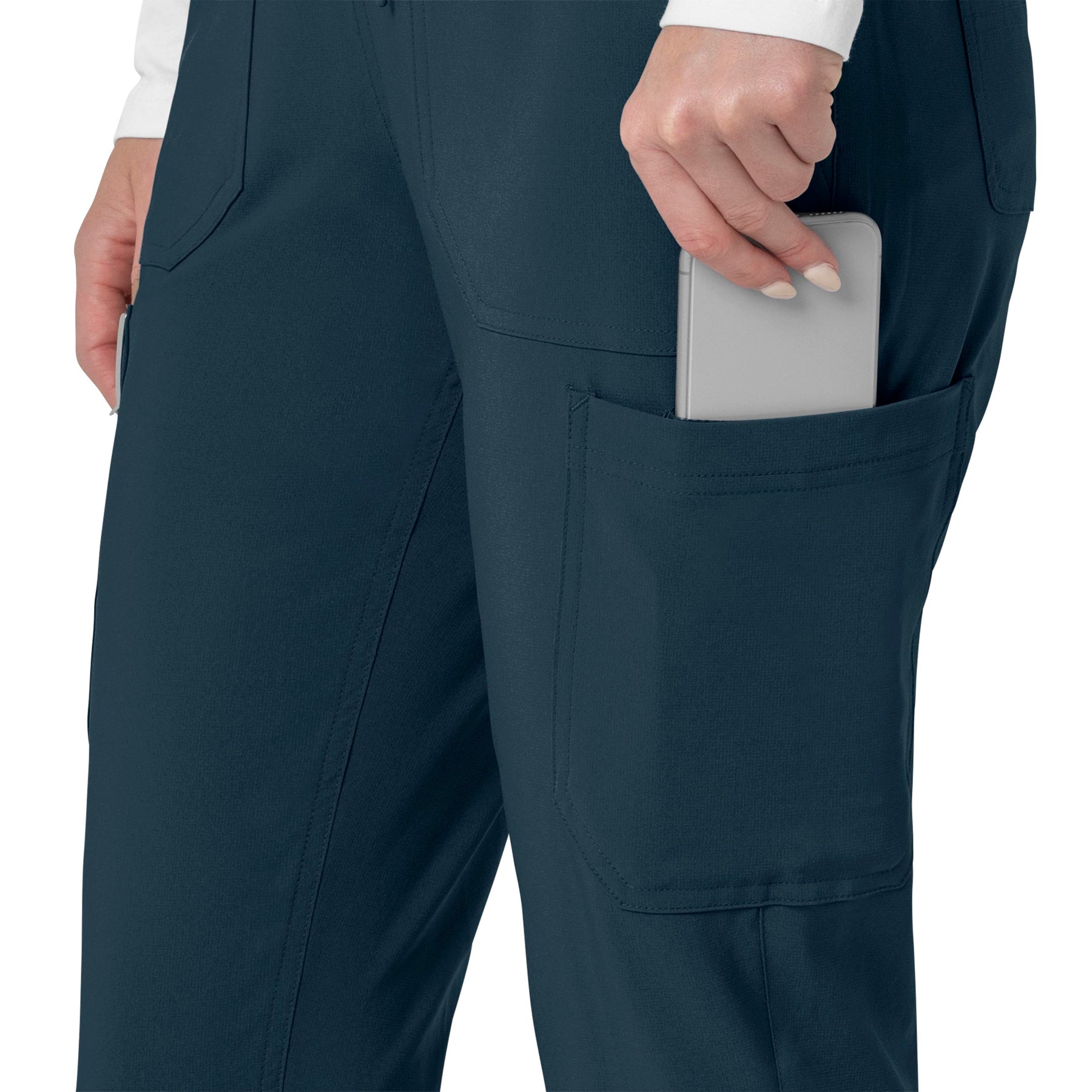Force Cross-Flex Women's Cargo Jogger Scrub Pant Navy back detail