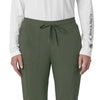 Force Cross-Flex Women's Cargo Jogger Scrub Pant Olive front detail