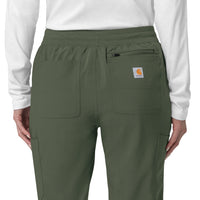 Force Cross-Flex Women's Cargo Jogger Scrub Pant Olive side detail 1