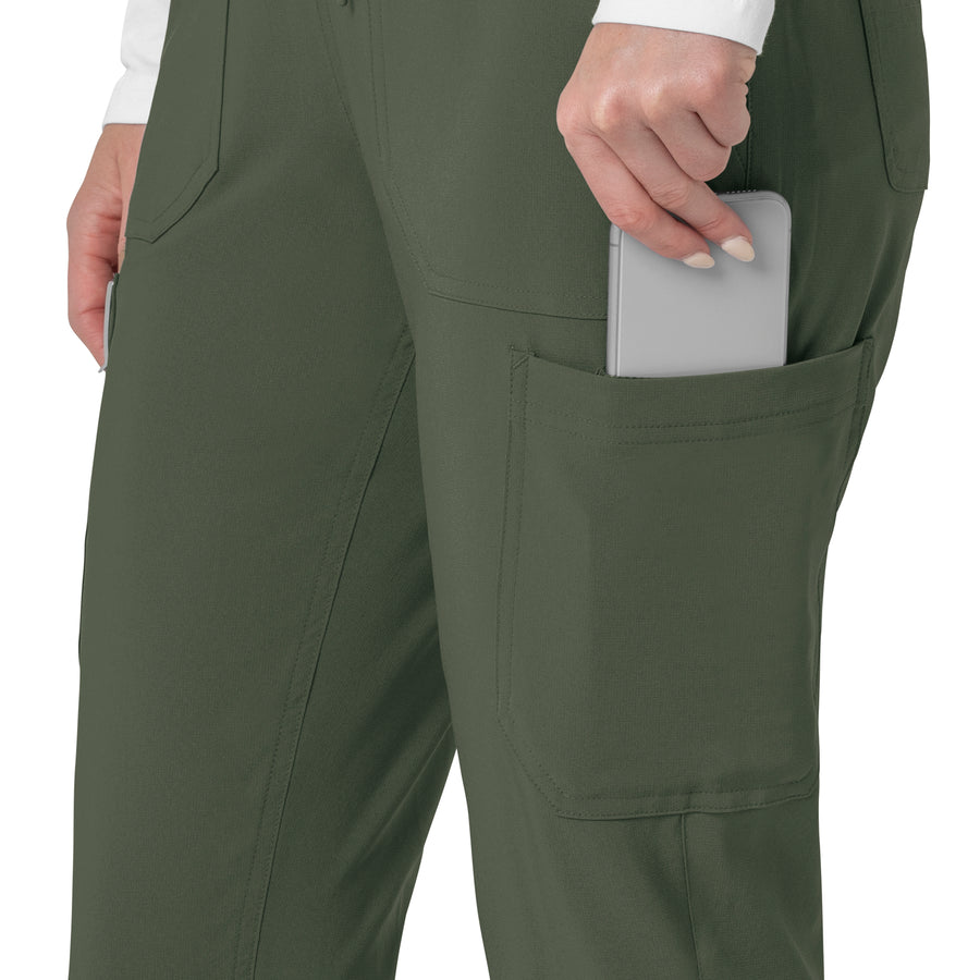 Force Cross-Flex Women's Cargo Jogger Scrub Pant Olive back detail