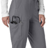 Force Cross-Flex Women's Cargo Jogger Scrub Pant Pewter hemline detail