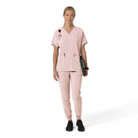 Force Cross-Flex Women's Cargo Jogger Scrub Pant Soft Rose full scrub set