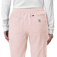 Force Cross-Flex Women's Cargo Jogger Scrub Pant Soft Rose side detail 1