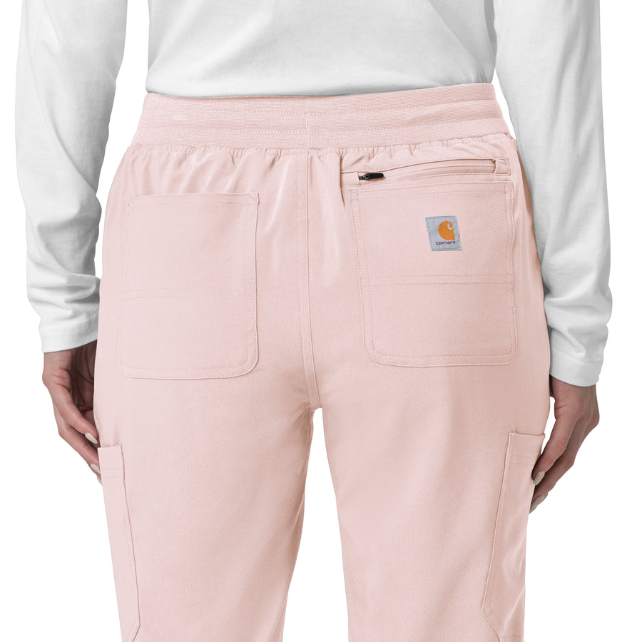 Force Cross-Flex Women's Cargo Jogger Scrub Pant Soft Rose side detail 1