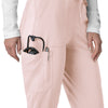 Force Cross-Flex Women's Cargo Jogger Scrub Pant Soft Rose hemline detail