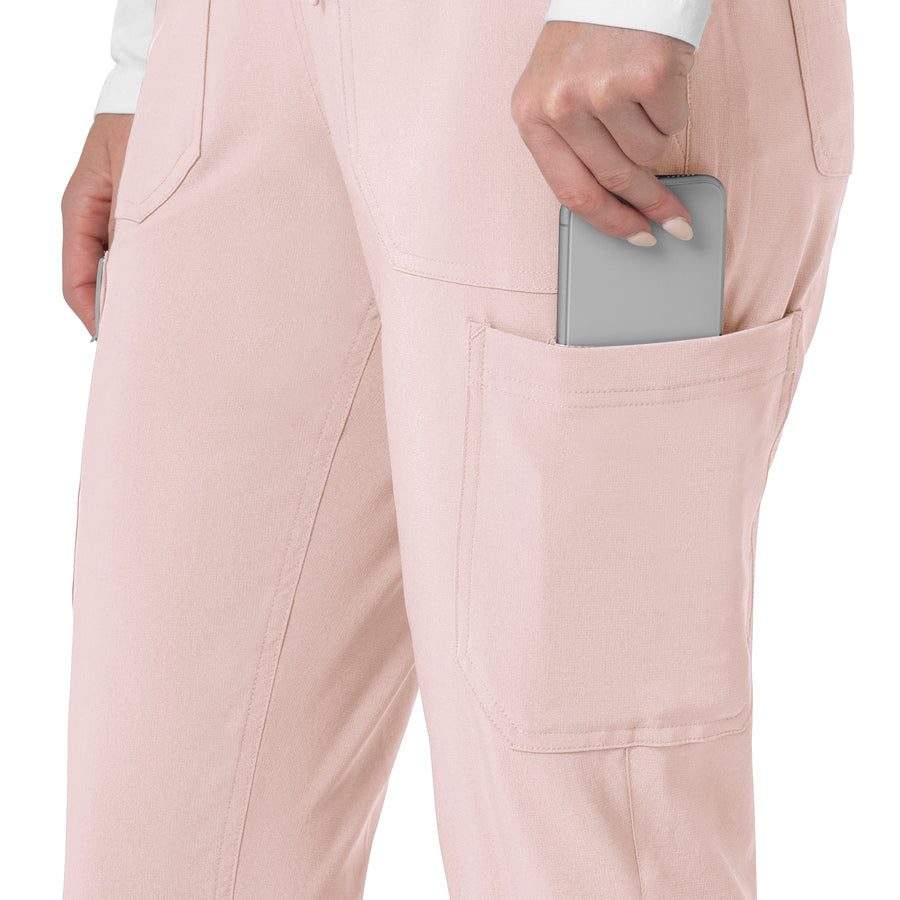Force Cross-Flex Women's Cargo Jogger Scrub Pant Soft Rose back detail