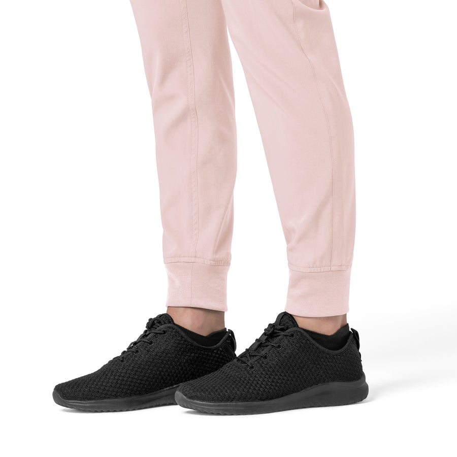 Force Cross-Flex Women's Cargo Jogger Scrub Pant Soft Rose rib knit cuffs