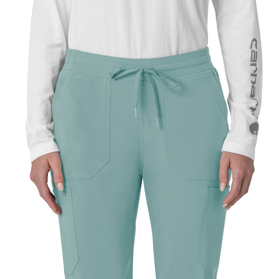 Force Cross-Flex Women's Cargo Jogger Scrub Pant Summer Blue front detail