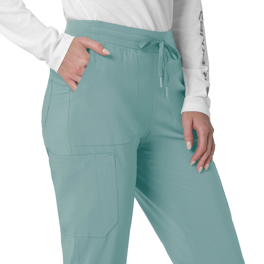 Force Cross-Flex Women's Cargo Jogger Scrub Pant Summer Blue side detail 2