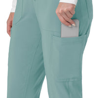 Force Cross-Flex Women's Cargo Jogger Scrub Pant Summer Blue back detail