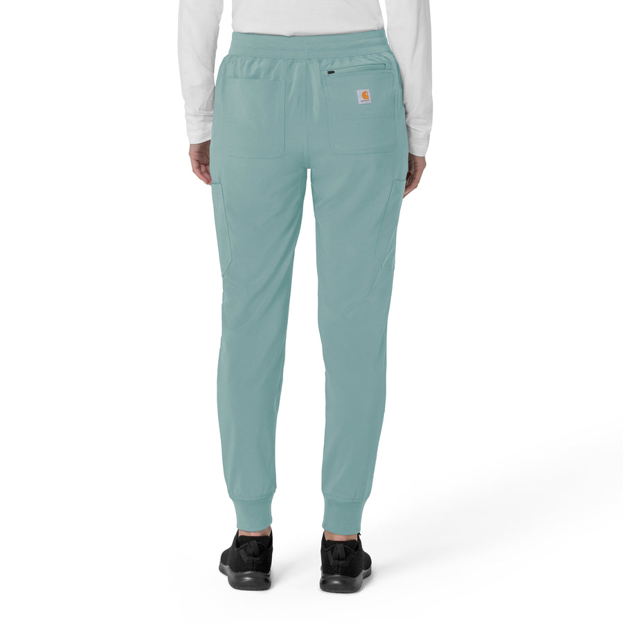 Force Cross-Flex Women's Cargo Jogger Scrub Pant Summer Blue back view