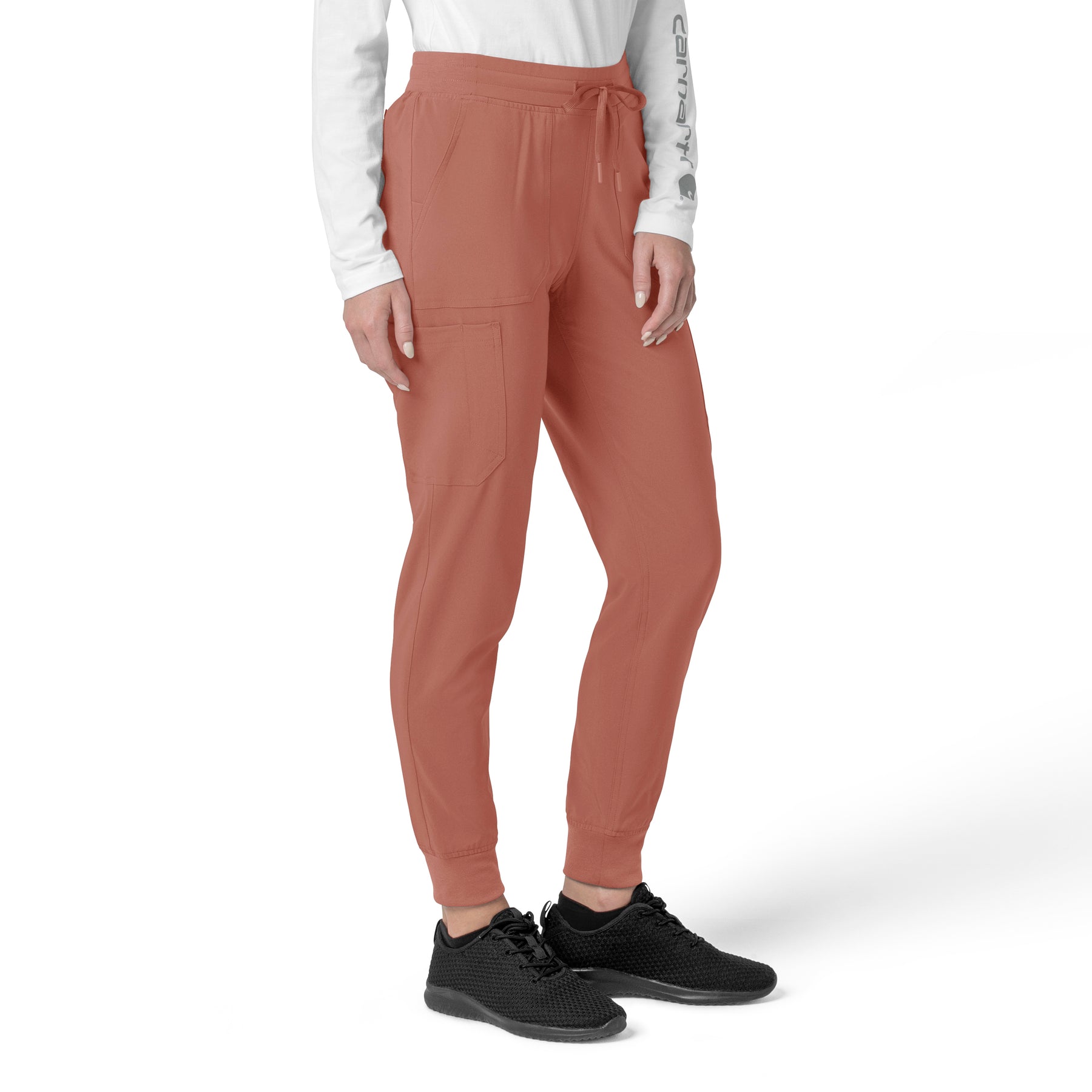 Force Cross-Flex Women's Cargo Jogger Scrub Pant Wildrose side view