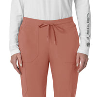 Force Cross-Flex Women's Cargo Jogger Scrub Pant Wildrose front detail