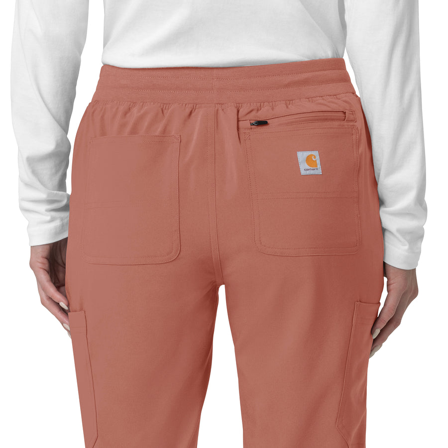 Force Cross-Flex Women's Cargo Jogger Scrub Pant Wildrose side detail 1
