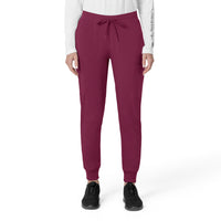 Force Cross-Flex Women's Cargo Jogger Scrub Pant Wine