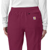 Force Cross-Flex Women's Cargo Jogger Scrub Pant Wine side detail 1