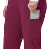 Force Cross-Flex Women's Cargo Jogger Scrub Pant Wine back detail