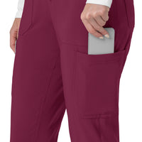 Force Cross-Flex Women's Cargo Jogger Scrub Pant Wine back detail