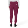 Force Cross-Flex Women's Cargo Jogger Scrub Pant Wine back view