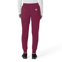Force Cross-Flex Women's Cargo Jogger Scrub Pant Wine back view